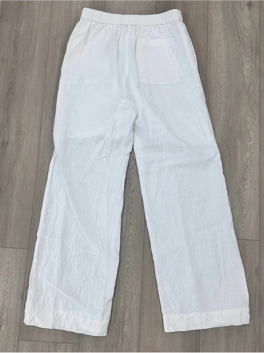 COS white linen pants S